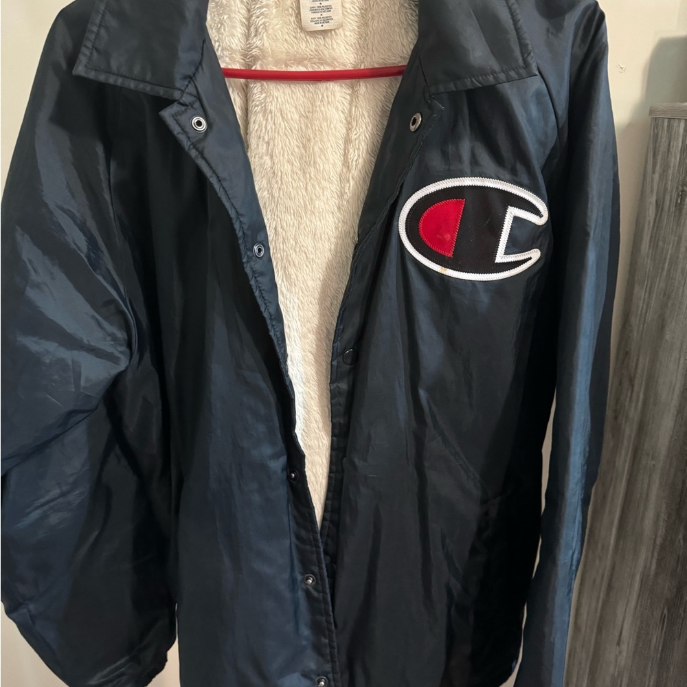 Champion Black Jacket with Fleece Lining - Picture 2 of 5
